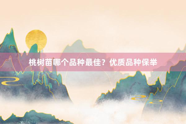 桃树苗哪个品种最佳？优质品种保举